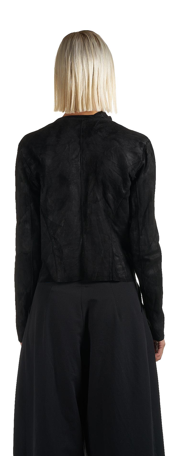 DANIELE BASTA LEATHER AND SILVER JACKET 